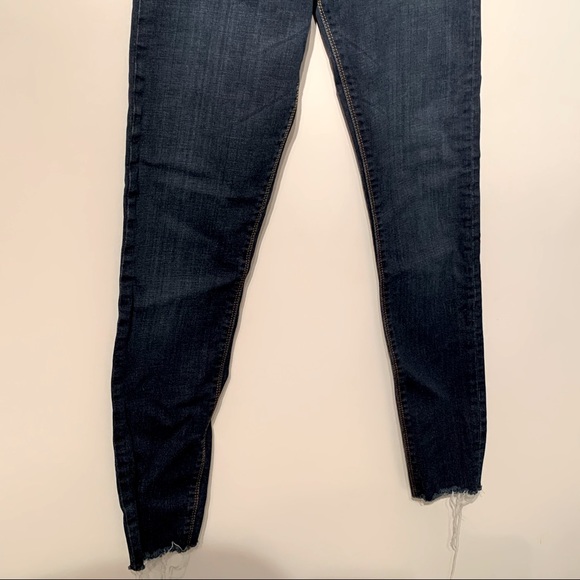 Zara High Waisted Dark Stretchy Jeans - Picture 5 of 9